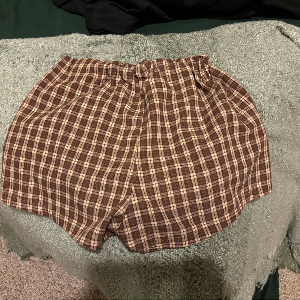 checkered shorts